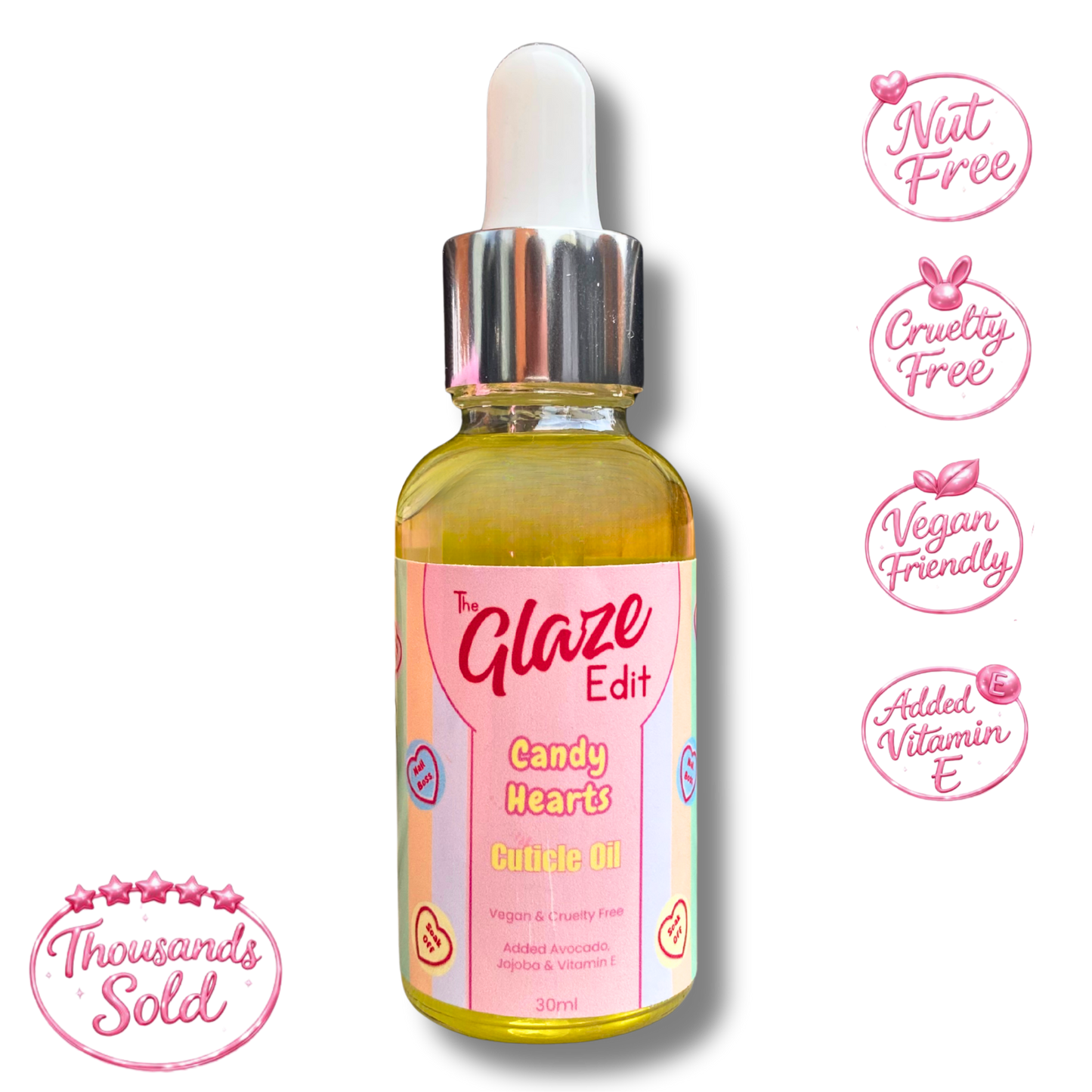 30ml Cuticle Oil - Candy Hearts
