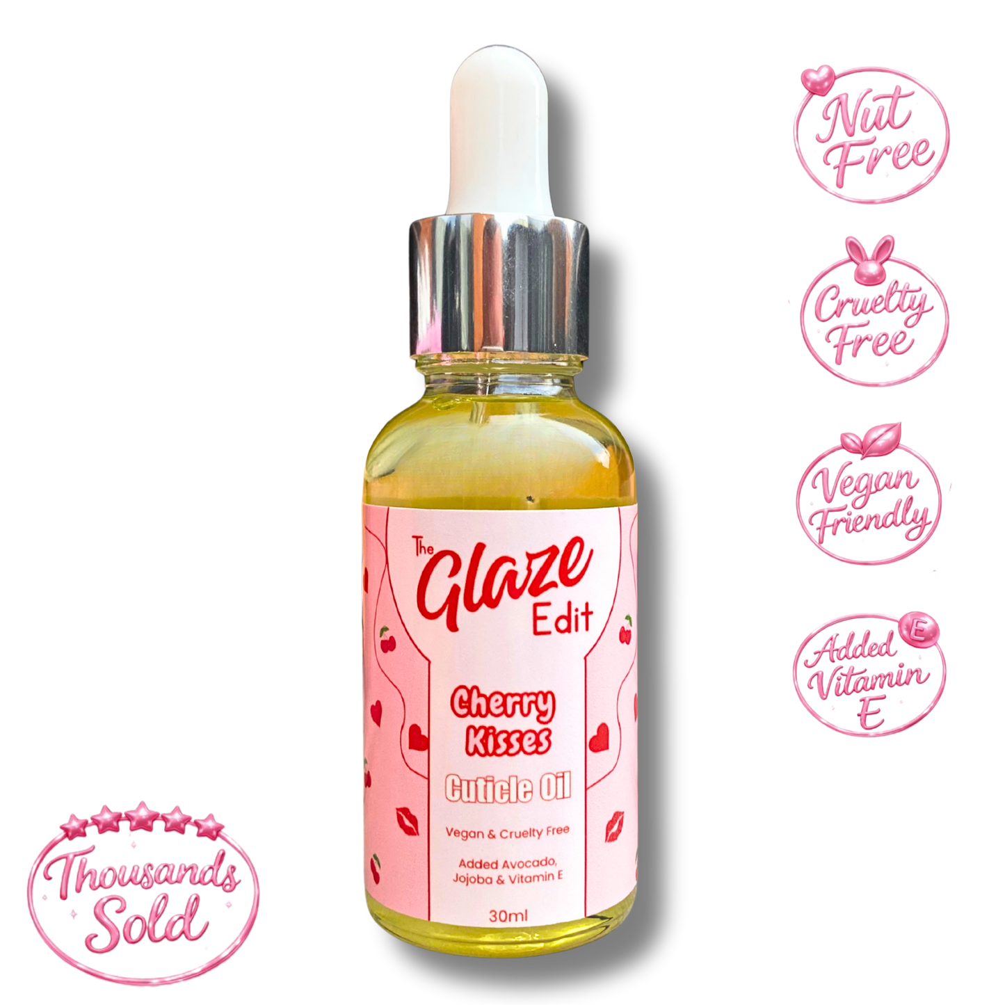 30ml Cuticle Oil - Cherry Kisses & Strawberry Laces