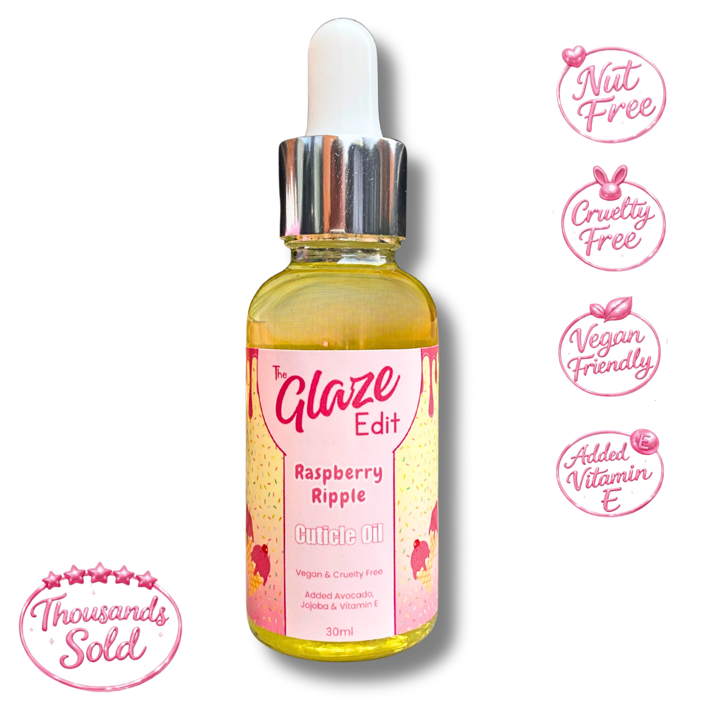 30ml Cuticle Oil - Raspberry Ripple